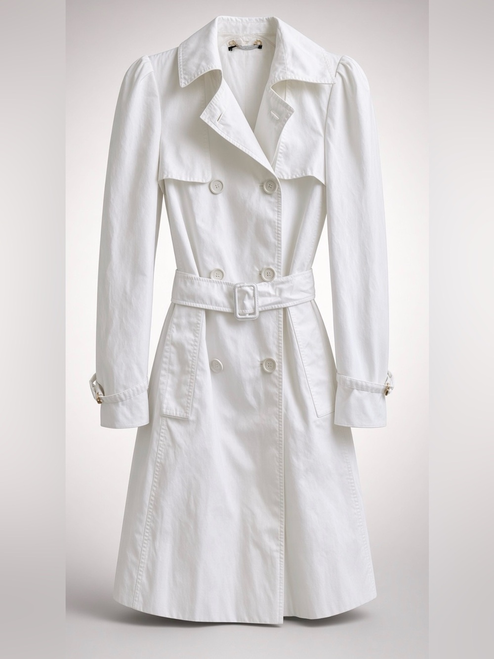Gucci White Double-Breasted Trench Coat IT38